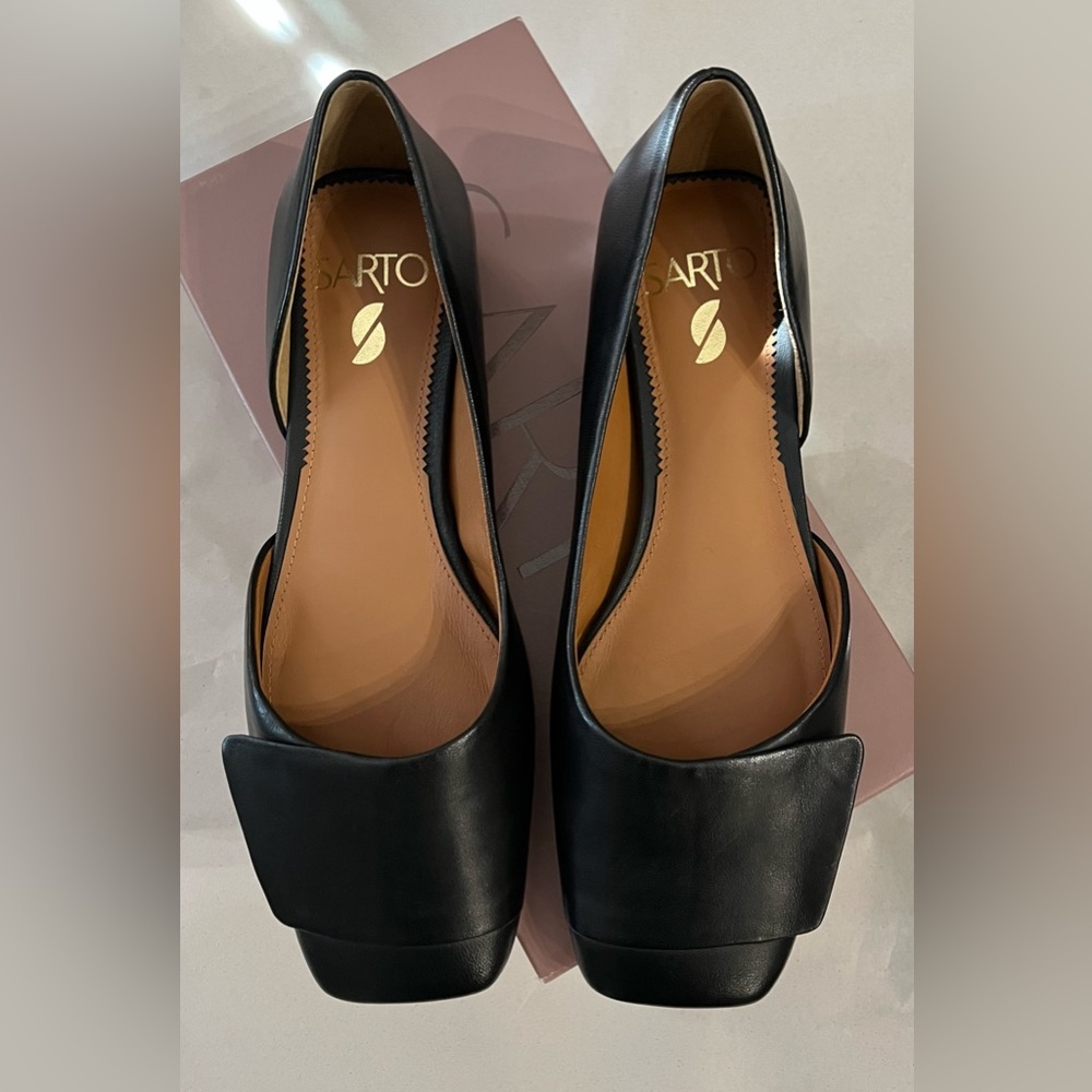 FRANCO SARTO SQUARE TOE FLATS
